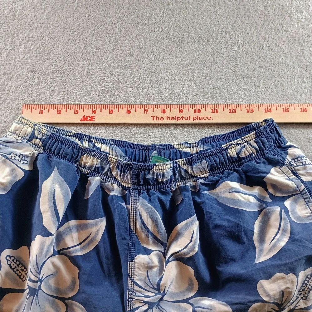 Tommy Bahama Mens Relax Swim‎ Trunks Blue Hibiscus Floral Medium 6in Inseam